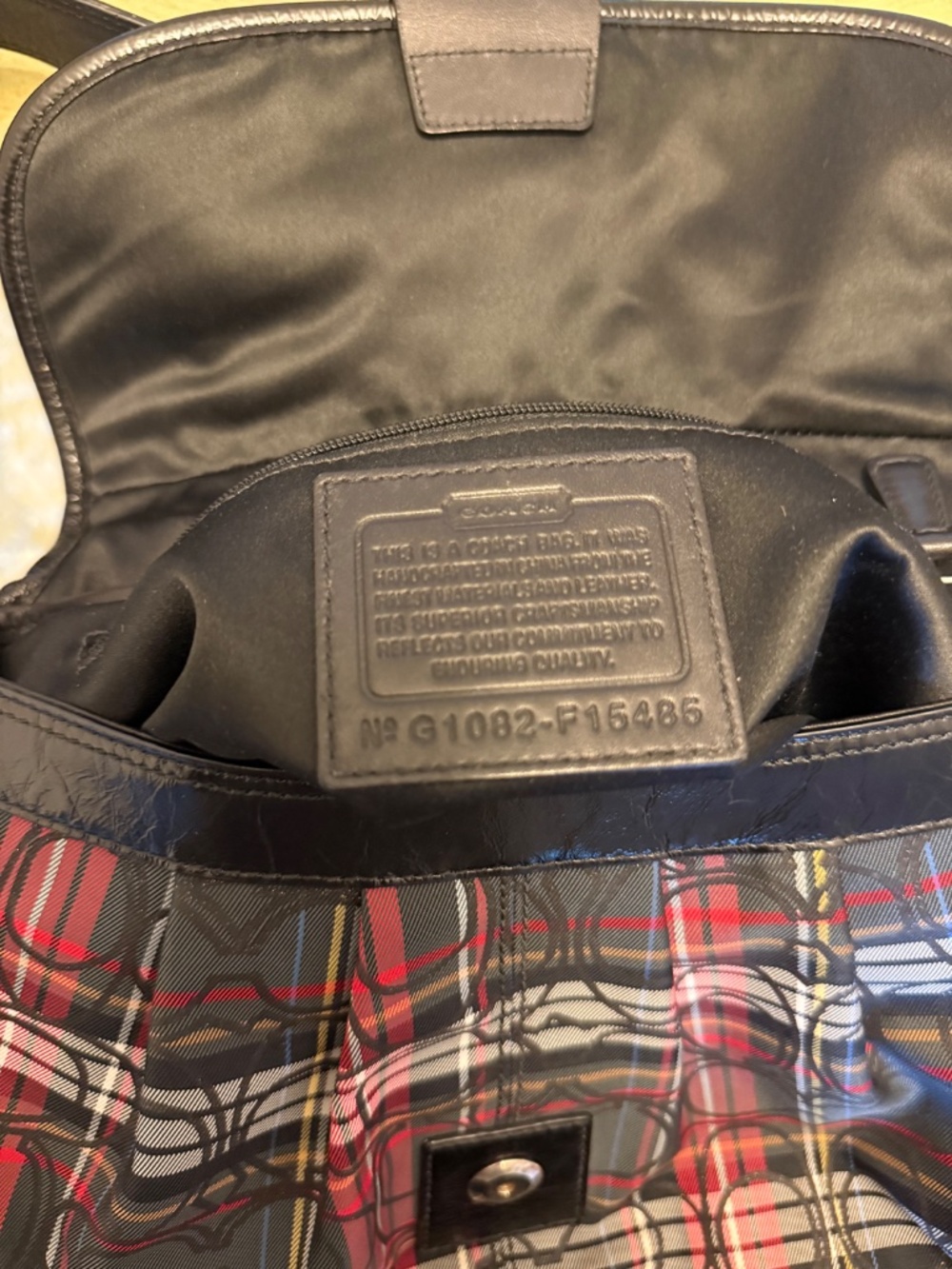 Coach Soho Tartan Plaid Signature C Shoulder Bag Double Hang Tags F15485 - Picture 8 of 13